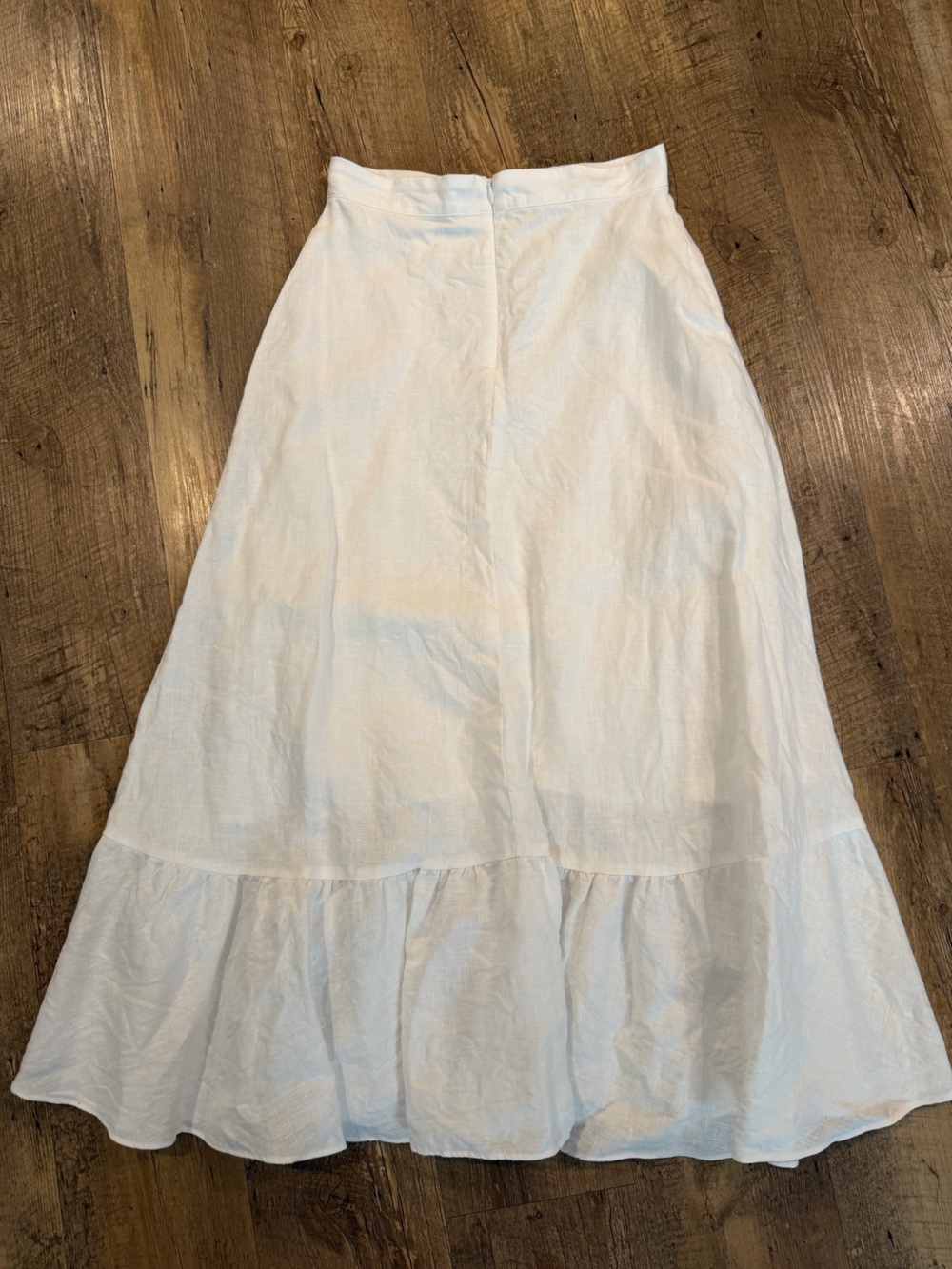 Reformation Yucca Linen Midi Skirt in White Size 0 see description - Picture 7 of 8